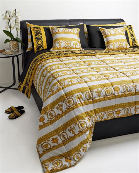 versace 1969 italia queen sheet set floral scroll tan|Versace Bedding .